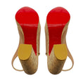 Load image into Gallery viewer, Christian Louboutin Nude Leather and Cork Platform Peep Toe Sandals
