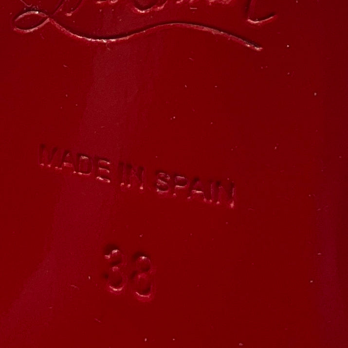 Christian Louboutin Nude Leather and Cork Platform Peep Toe Sandals