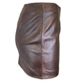 Load image into Gallery viewer, 16ARLINGTON Brown Haile Leather Mini Skirt
