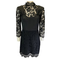 Load image into Gallery viewer, Brandon Maxwell Black Terra Lace and Faille Bustier Mini Dress
