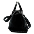 Load image into Gallery viewer, Bottega Veneta Black Intrecciato Woven Leather Double Top Handle Handbag with Shoulder Strap
