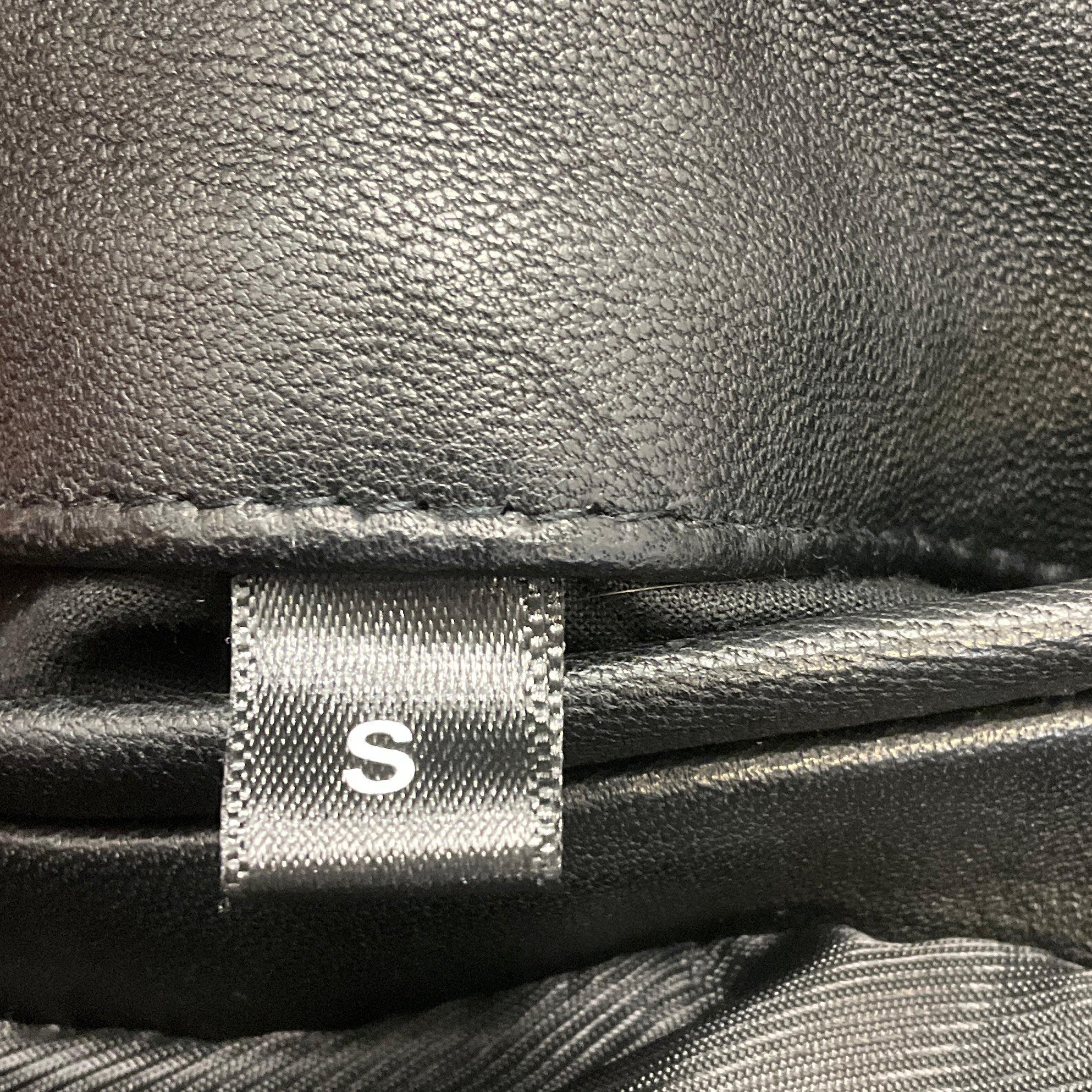 SPRWMN Black Full Zip Leather Biker Jacket