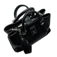 Load image into Gallery viewer, Bottega Veneta Black Intrecciato Woven Leather Double Top Handle Handbag with Shoulder Strap
