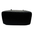 Load image into Gallery viewer, Bottega Veneta Black Intrecciato Woven Leather Double Top Handle Handbag with Shoulder Strap
