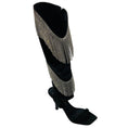 Load image into Gallery viewer, Giuseppe Zanotti Black Demode 105 Crystal Embellished Satin Sandals
