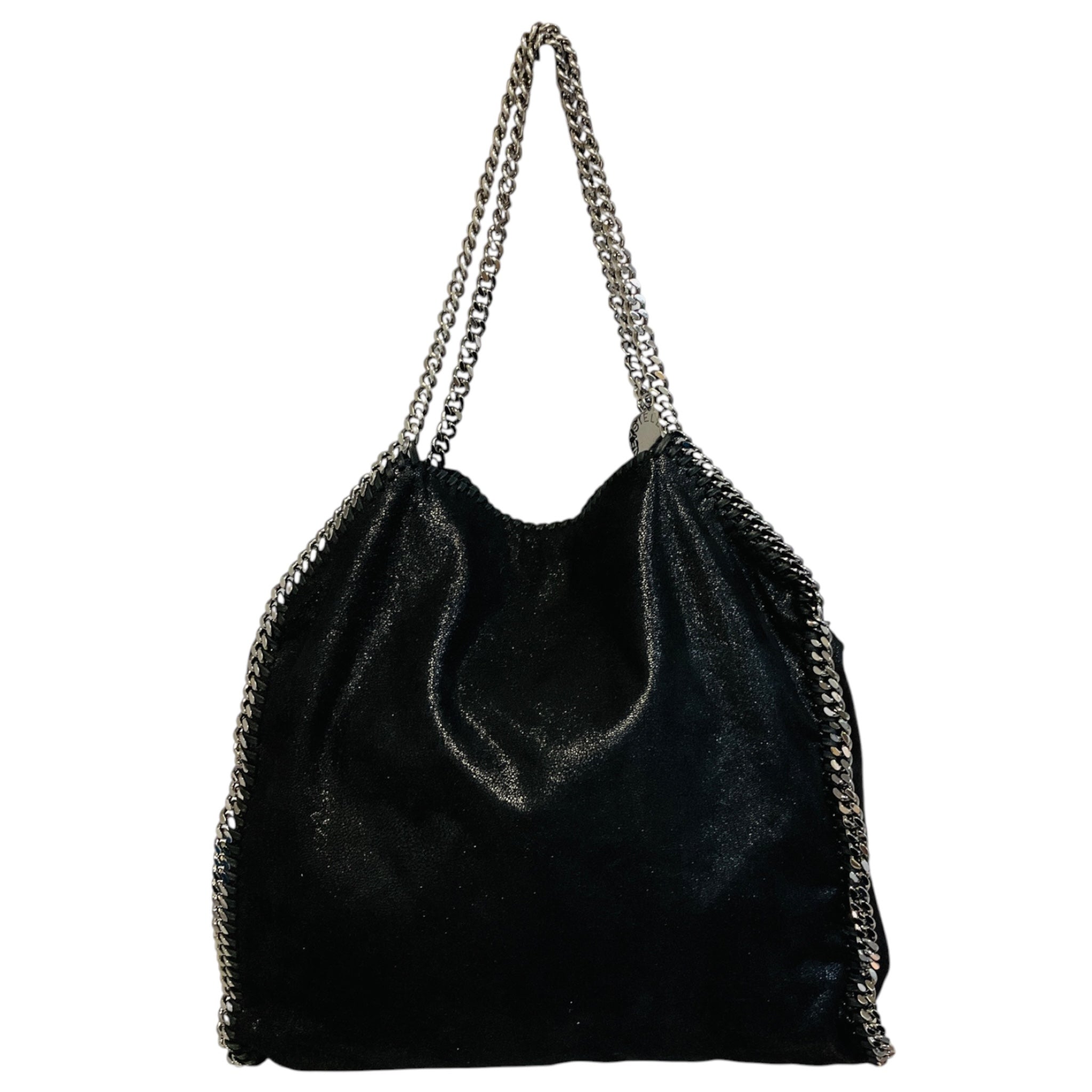 Stella McCartney Black Falabella Faux Leather Shaggy Deer Tote Bag