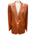 Load image into Gallery viewer, Lafayette 148 New York Cognac Lambskin Leather Jacket
