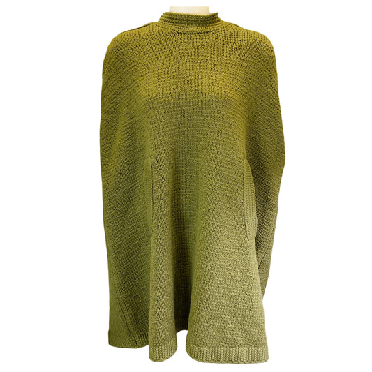 Marc Jacobs Olive Green Wool and Cashmere Knit Poncho / Cape