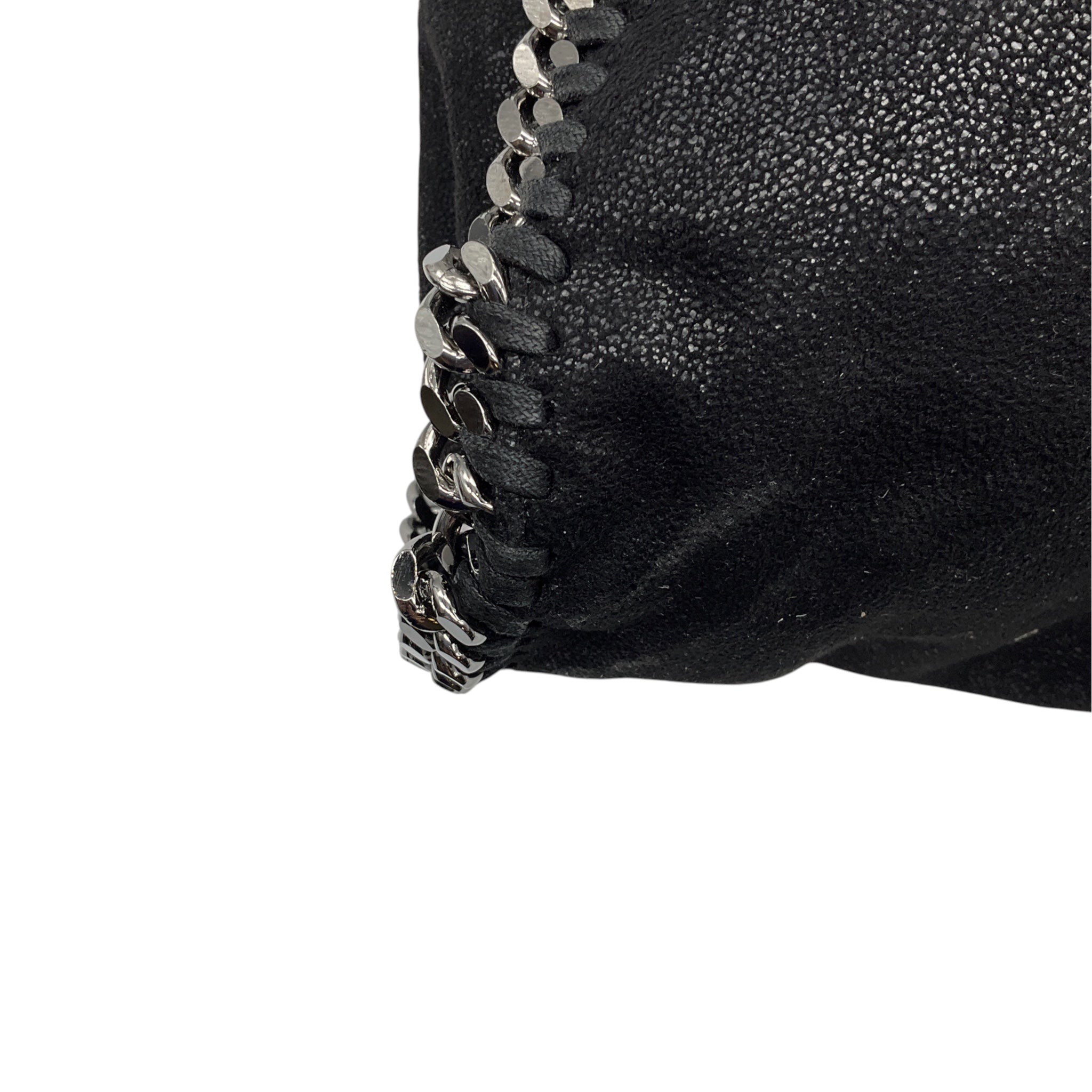 Stella McCartney Black Falabella Faux Leather Shaggy Deer Tote Bag