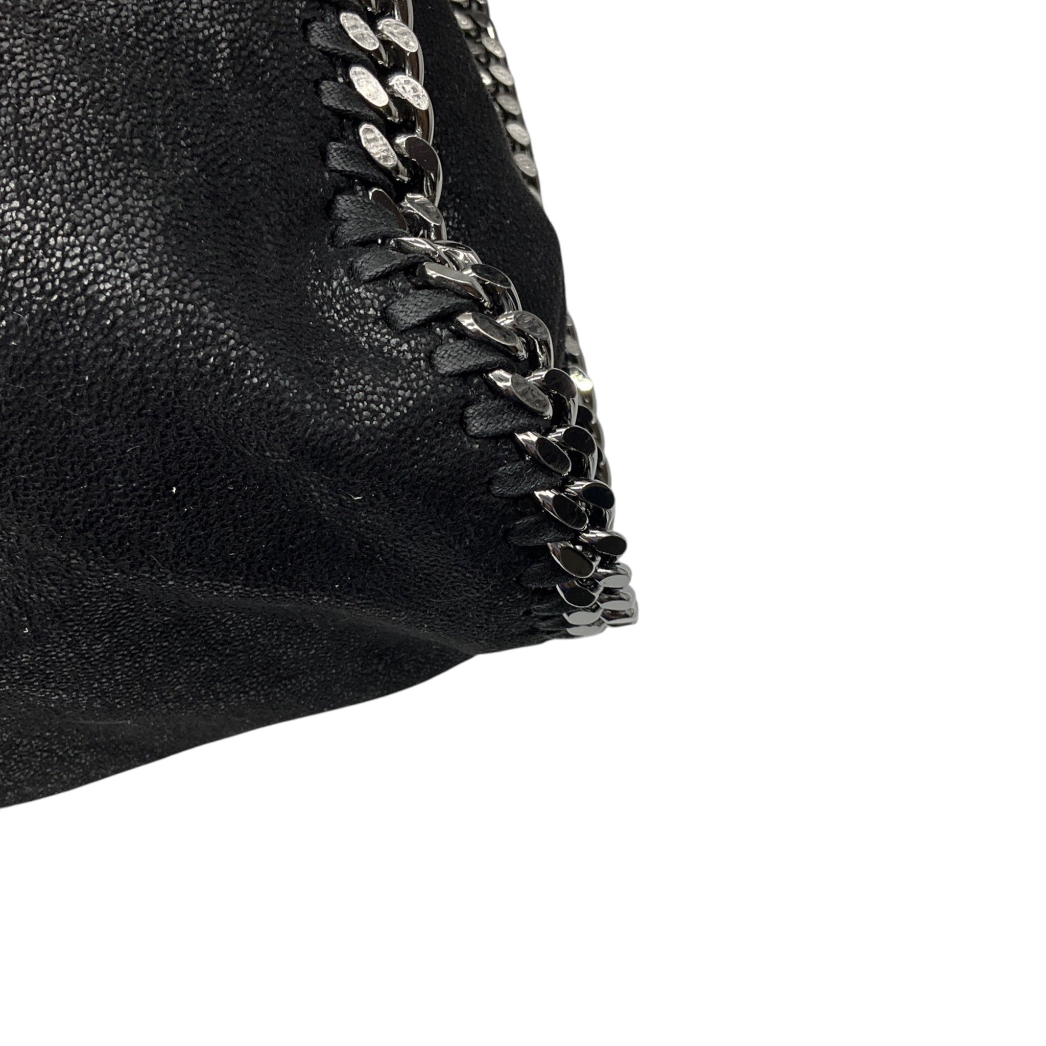 Stella McCartney Black Falabella Faux Leather Shaggy Deer Tote Bag