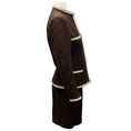 Load image into Gallery viewer, Tissus Ungaro Premiere Paris Vintage Brown Damask Jacquard Brocade Jacket and Skirt Suit Set
