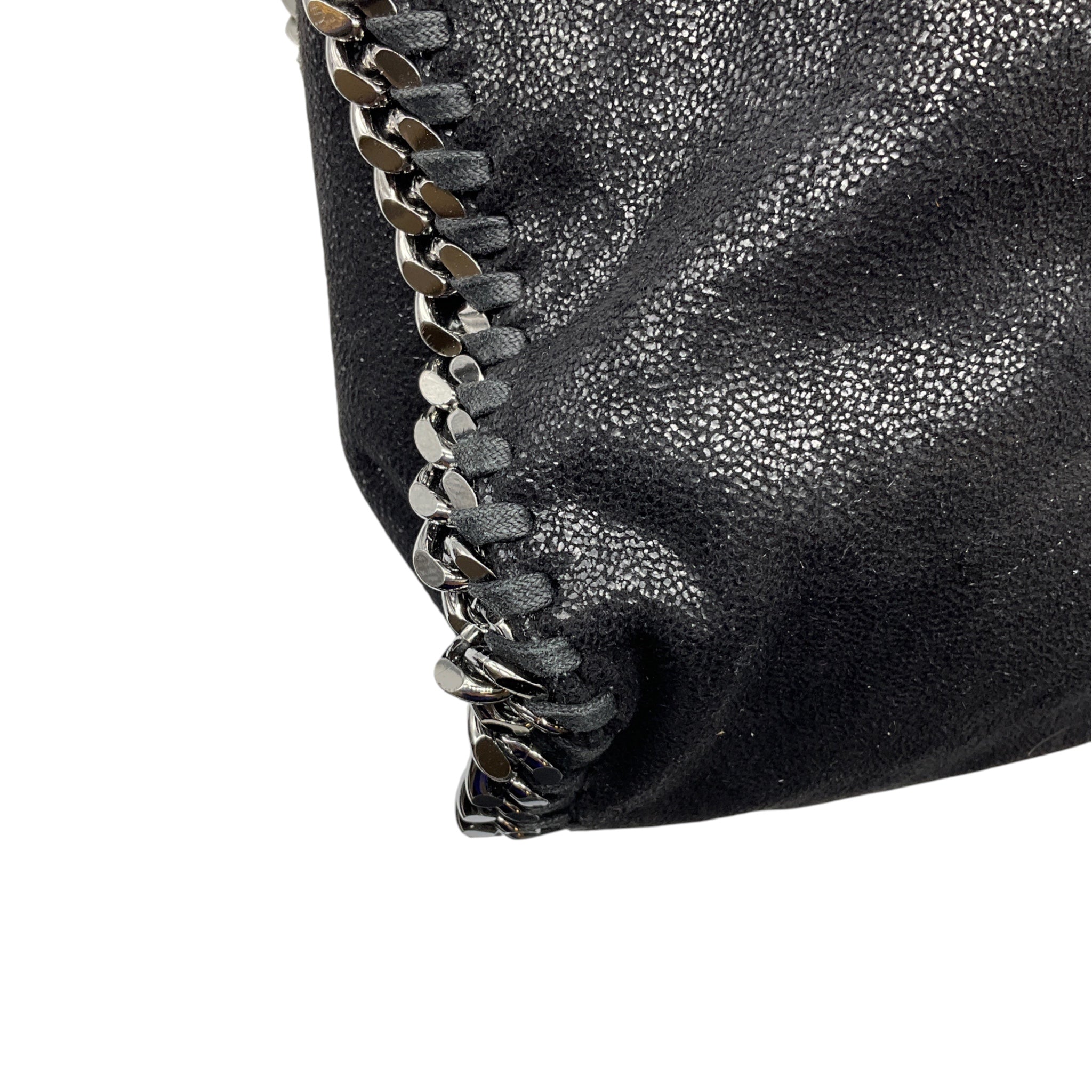 Stella McCartney Black Falabella Faux Leather Shaggy Deer Tote Bag