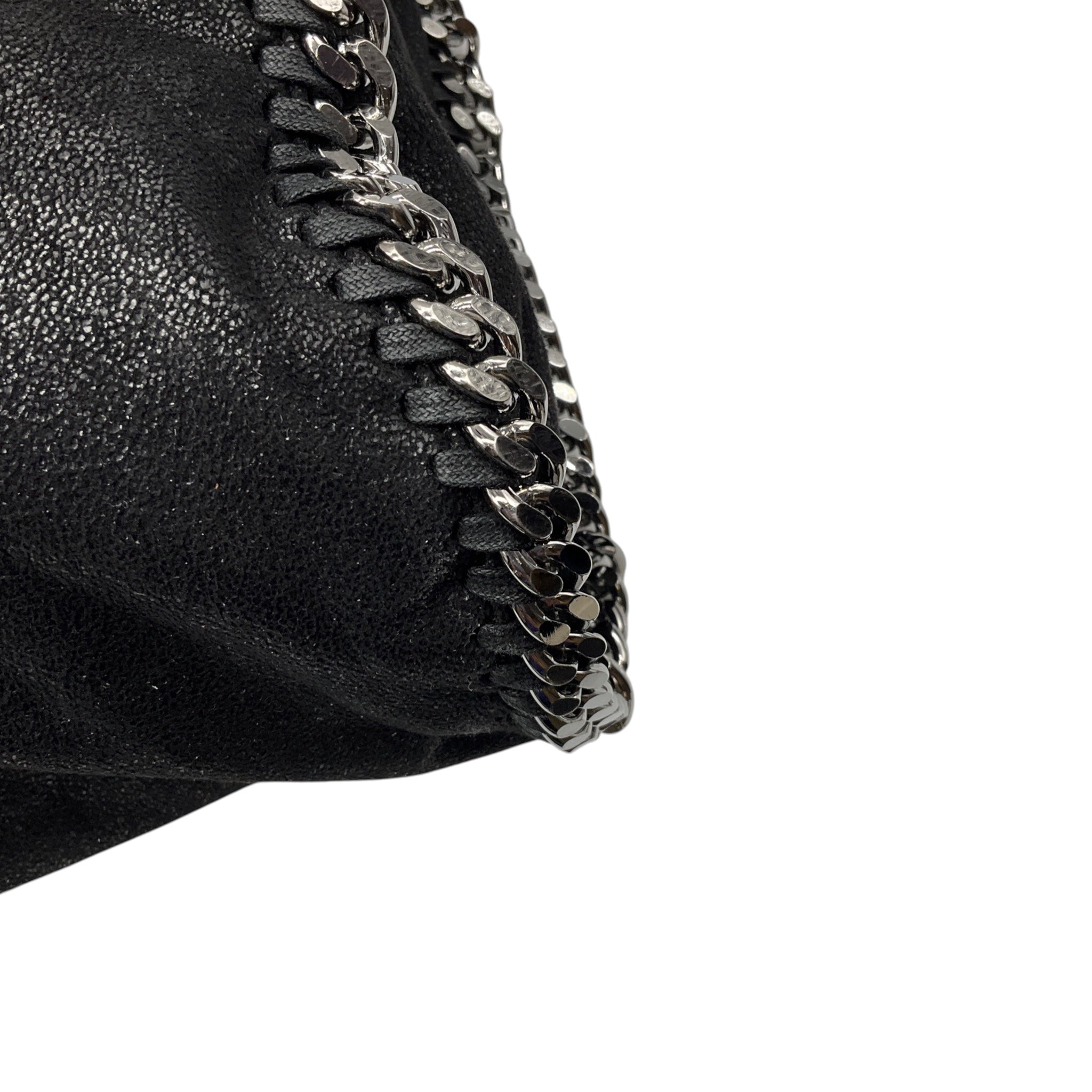 Stella McCartney Black Falabella Faux Leather Shaggy Deer Tote Bag