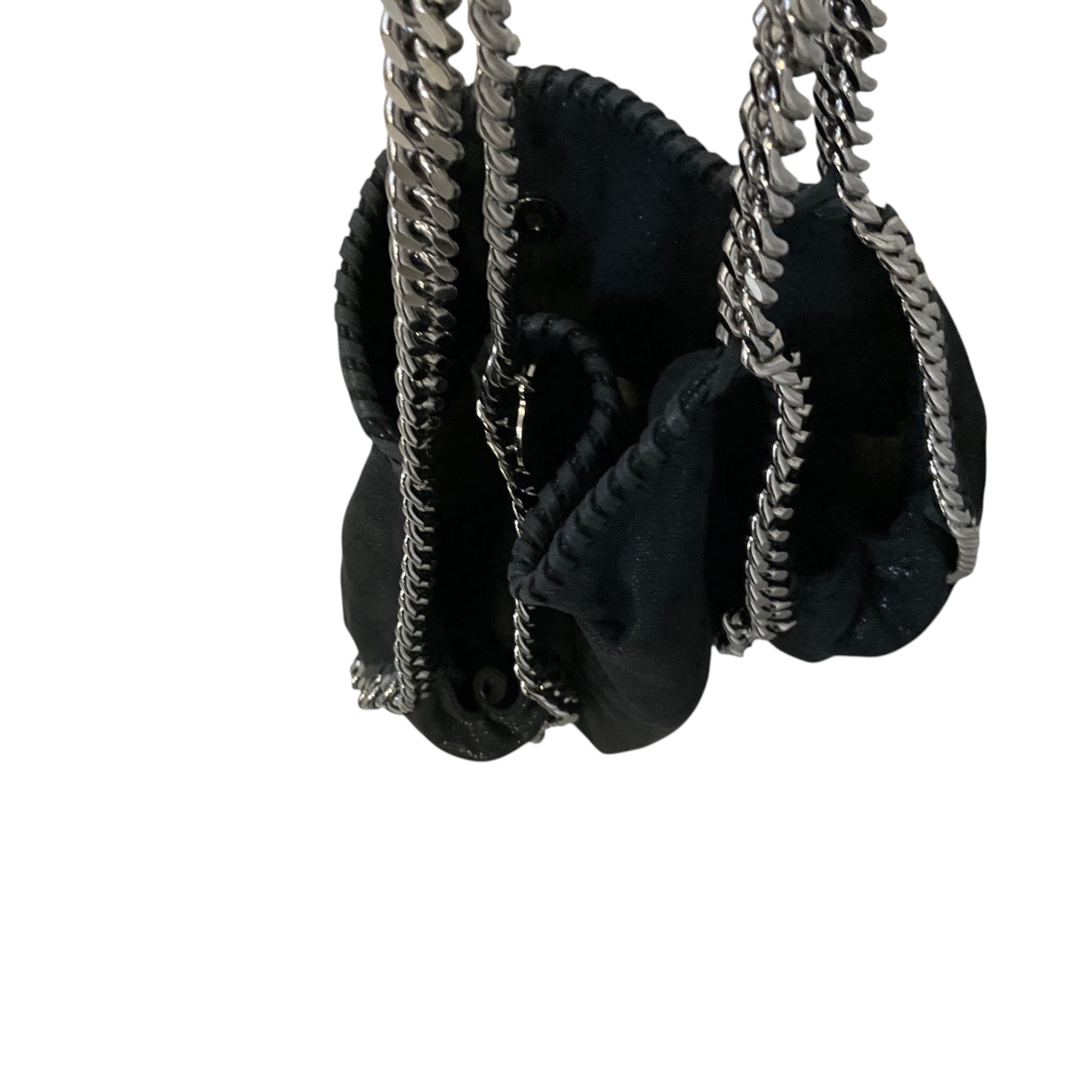 Stella McCartney Black Falabella Faux Leather Shaggy Deer Tote Bag