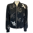 Load image into Gallery viewer, Dries Van Noten Black / Silver Floral Zip-Front Cotton Jacket
