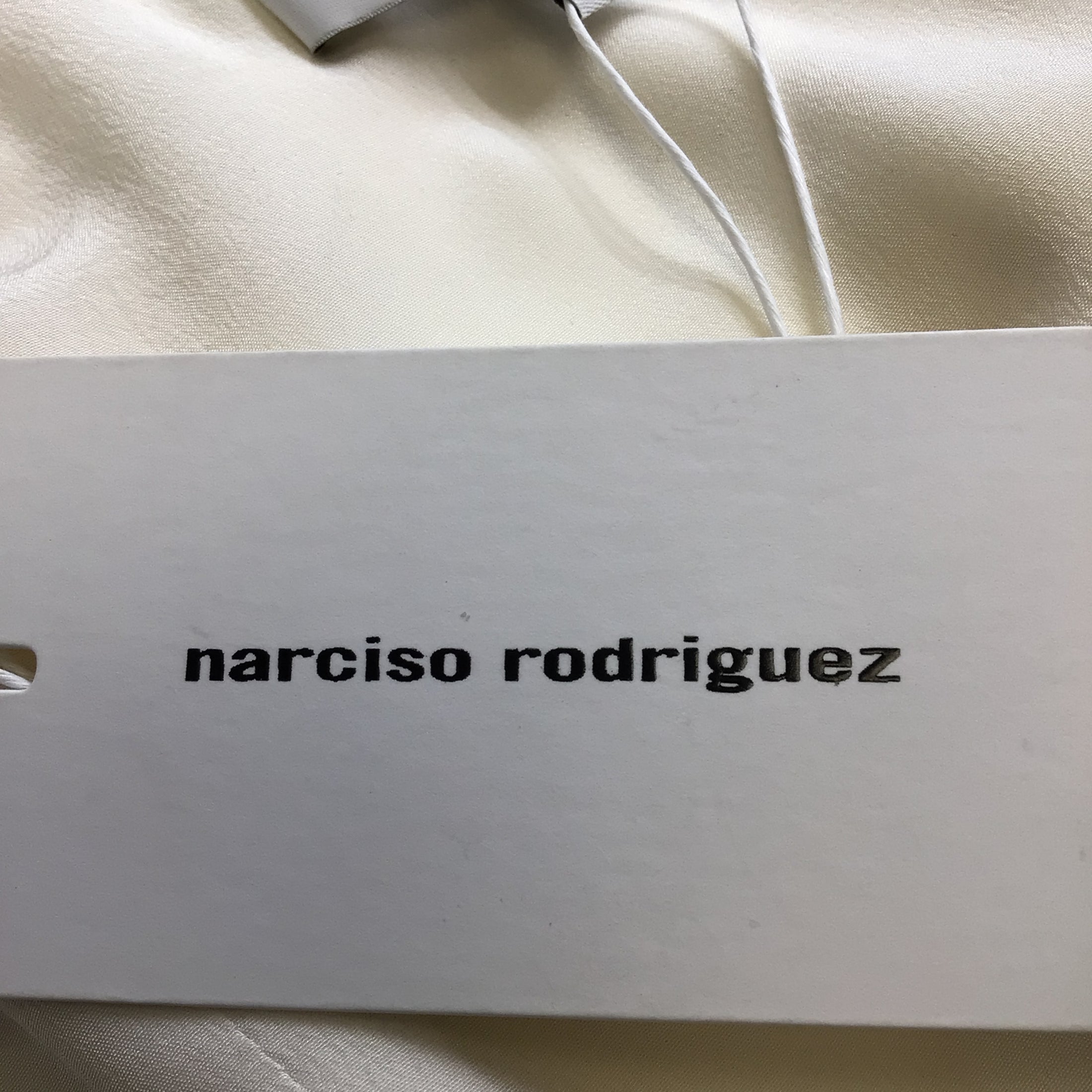 Narciso Rodriguez Ivory Sleeveless Lambskin Leather Top