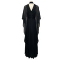 Load image into Gallery viewer, Elie Saab Black Pleated Silk Chiffon Gown
