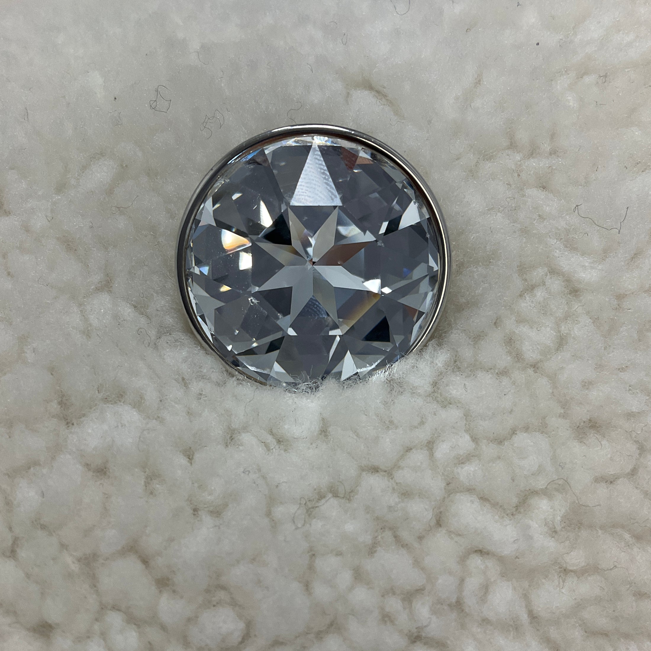 Tom Ford Ivory Fall 2018 Crystal Button Double Breasted Shearling Coat