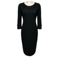 Load image into Gallery viewer, Escada Black Evokunia Embellished Stretch Jersey Midi Dress
