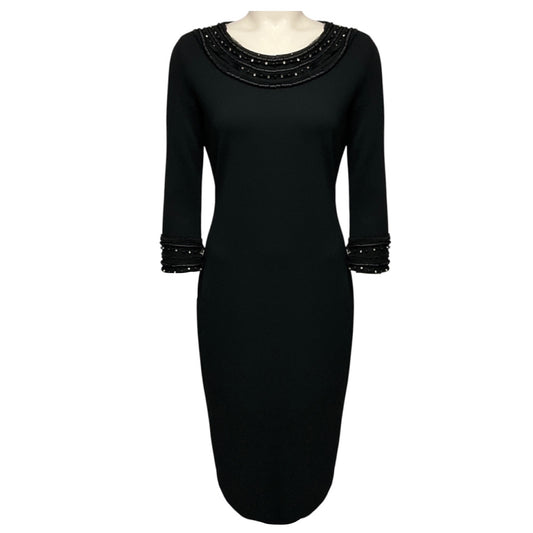 Escada Black Evokunia Embellished Stretch Jersey Midi Dress