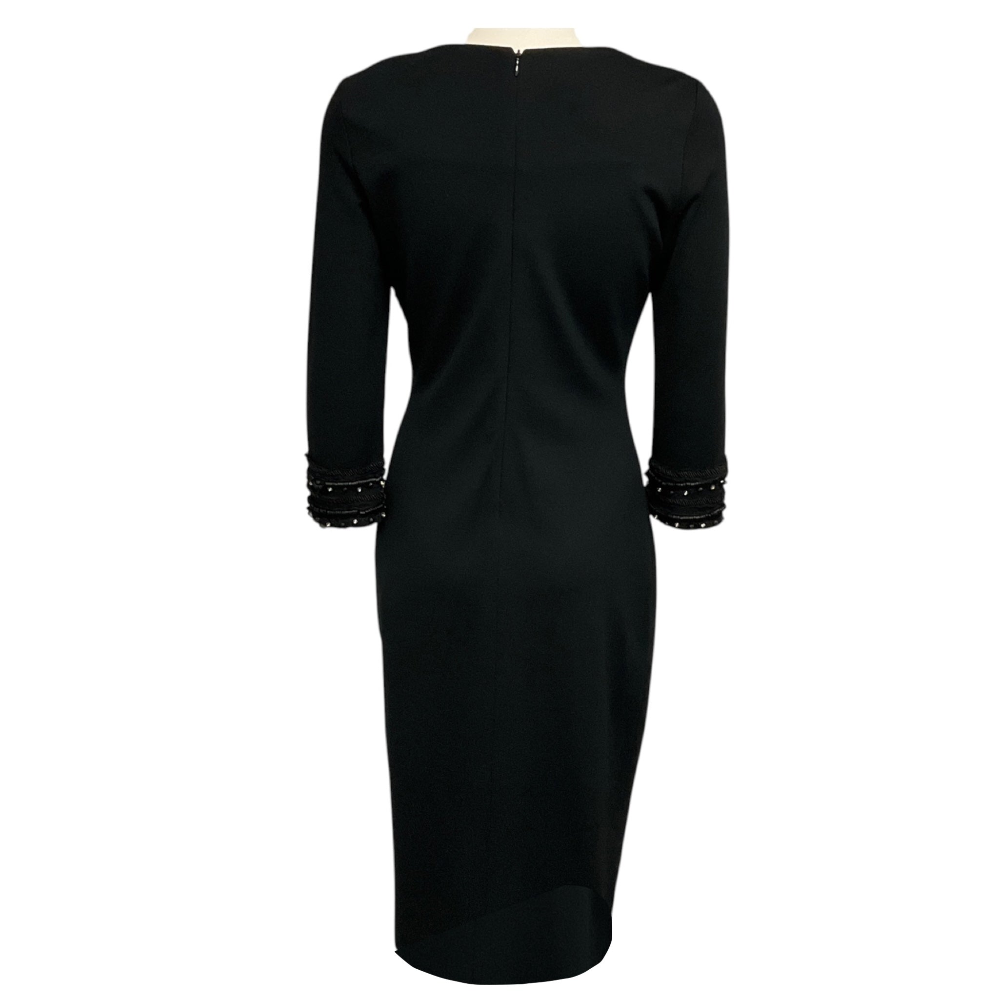 Escada Black Evokunia Embellished Stretch Jersey Midi Dress