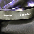 Load image into Gallery viewer, Proenza Schouler Navy Blue / Purple Draped Tie Dye Print Midi Dress
