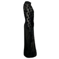 Load image into Gallery viewer, Paul Smith Black Dot Patterned Silk Chiffon and Velvet Dress
