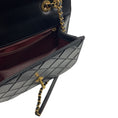 Load image into Gallery viewer, Chanel Black / Burgundy Trimmed Quilted Leather Single Flap Handbag with Aged Gold Hardware
