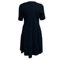 Load image into Gallery viewer, Jil Sander Navy Blue Short Sleeved Flared Wool Dress
