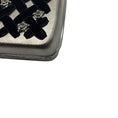 Load image into Gallery viewer, Chanel Silver / Black Pre-Fall 2015 Metiers d'Art Paris-Salzburg Velvet Trimmed Metal Clutch
