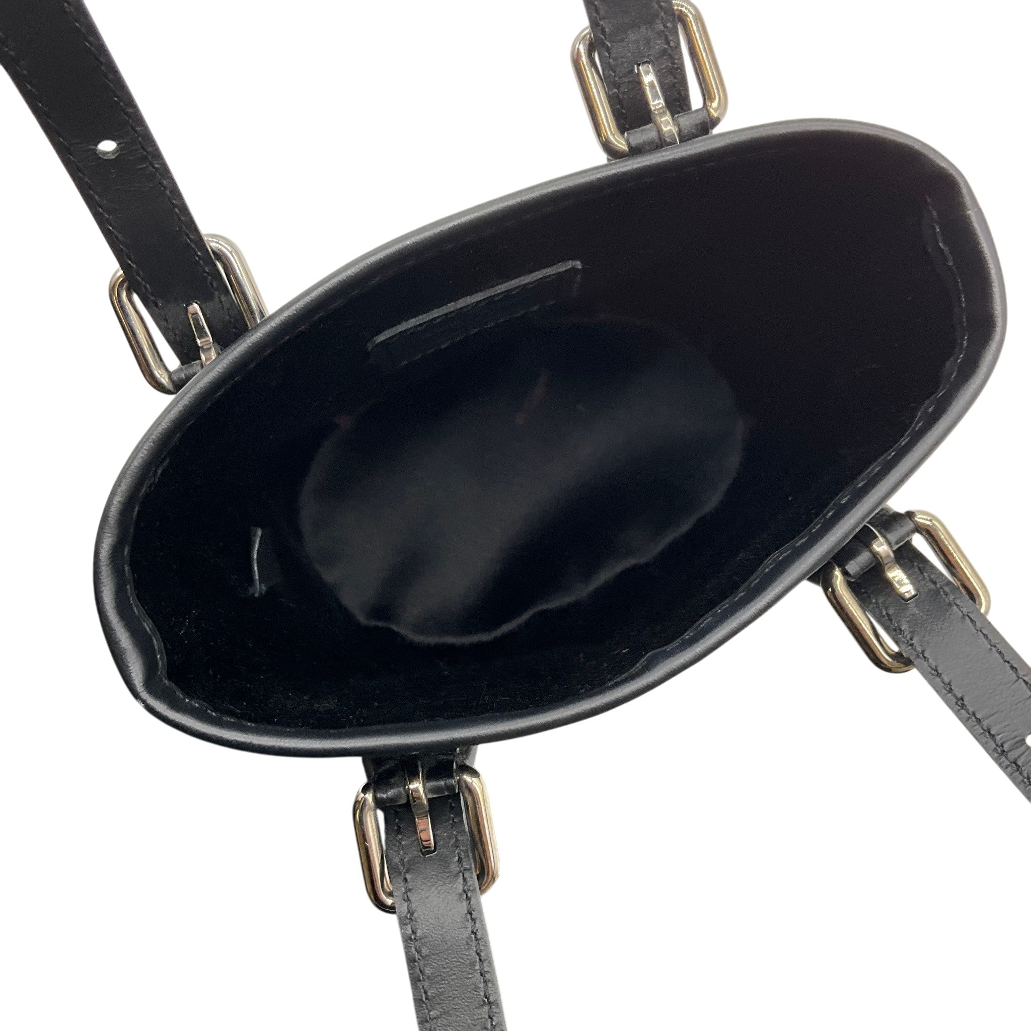 Louis Vuitton Black Mono Canvas Mini Logo Bucket Bag