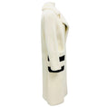 Load image into Gallery viewer, Max Mara Sfilata Ivory / Black Mid Length Lamb Shearling and Lambskin Leather Coat
