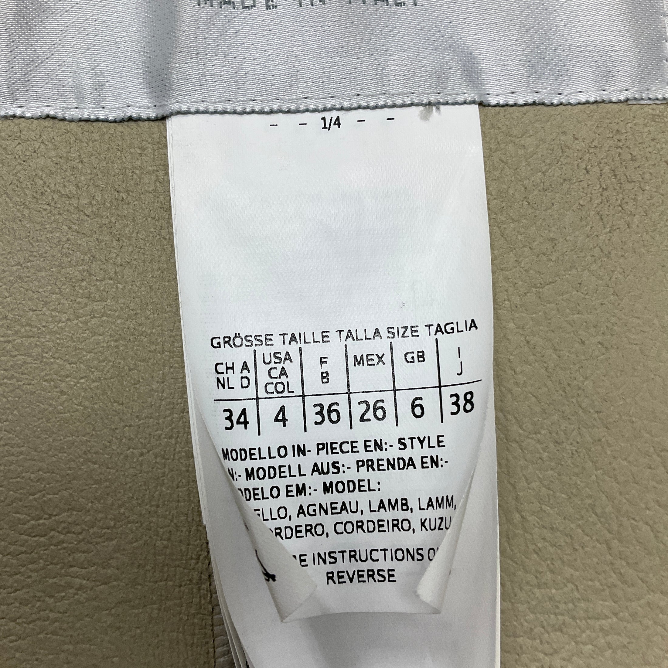 Max Mara Sfilata Ivory / Black Mid Length Lamb Shearling and Lambskin Leather Coat