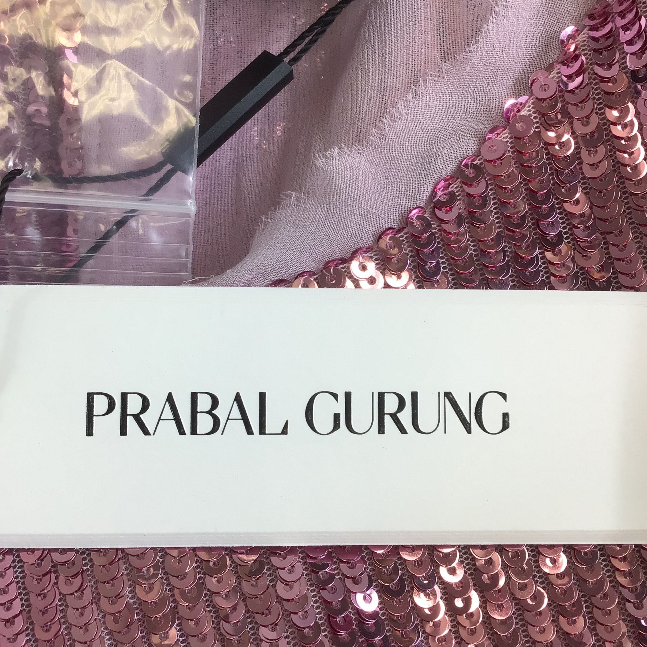 Prabal Gurung Pink Sequin Embellished Short Sleeved Blouse