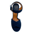 Load image into Gallery viewer, Laurence Dacade Navy Blue Terry Rosella Platform Sandals
