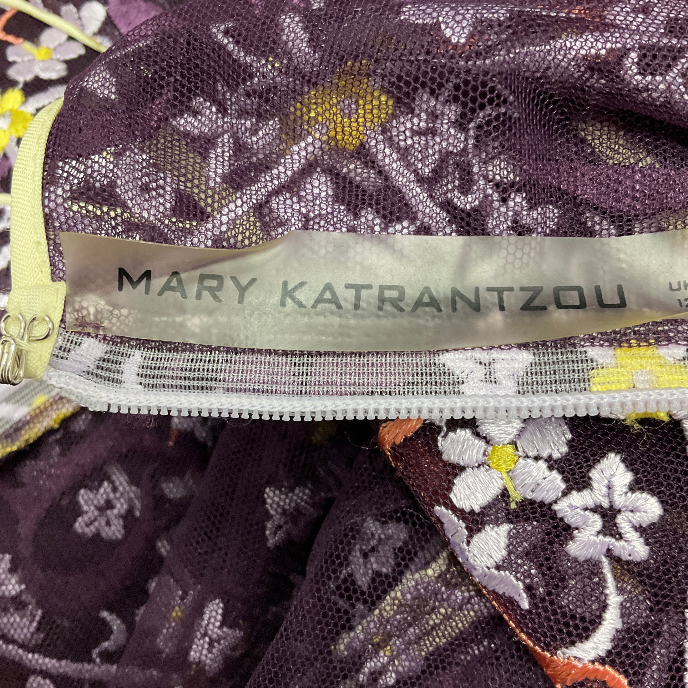 Mary Katrantzou Iris Multi Grid Lace Dress