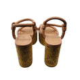 Load image into Gallery viewer, Gianvito Rossi Peach Nappa Lamb Leather 100mm Platform Wedge Heel Sandals
