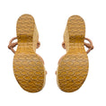Load image into Gallery viewer, Gianvito Rossi Peach Nappa Lamb Leather 100mm Platform Wedge Heel Sandals
