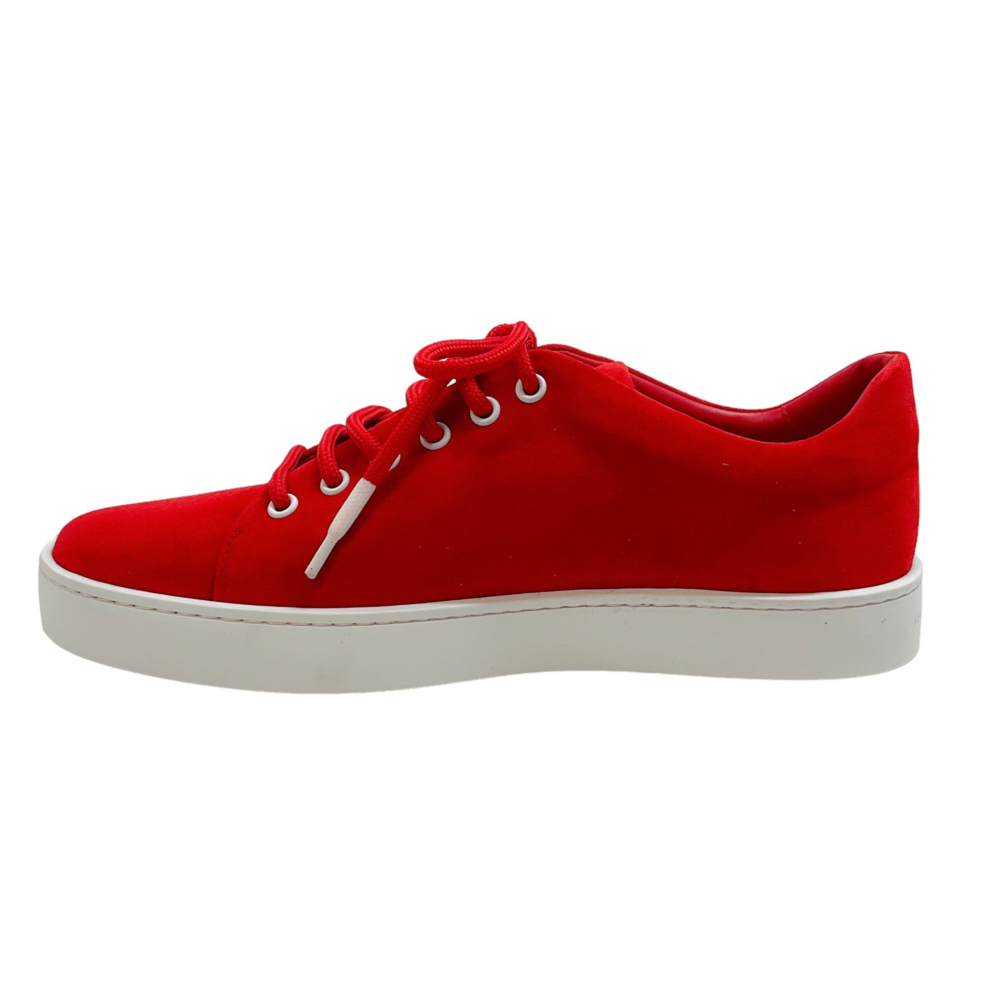Manolo Blahnik Red Suede Semanada Sneakers