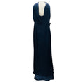 Load image into Gallery viewer, Carolina Herrera Navy Sleeveless V-Neck Satin Gown / Formal Dress
