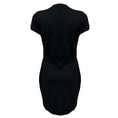 Load image into Gallery viewer, Valentino Black / Nude Lace Trimmed Short Sleeved Knit Midi Dress
