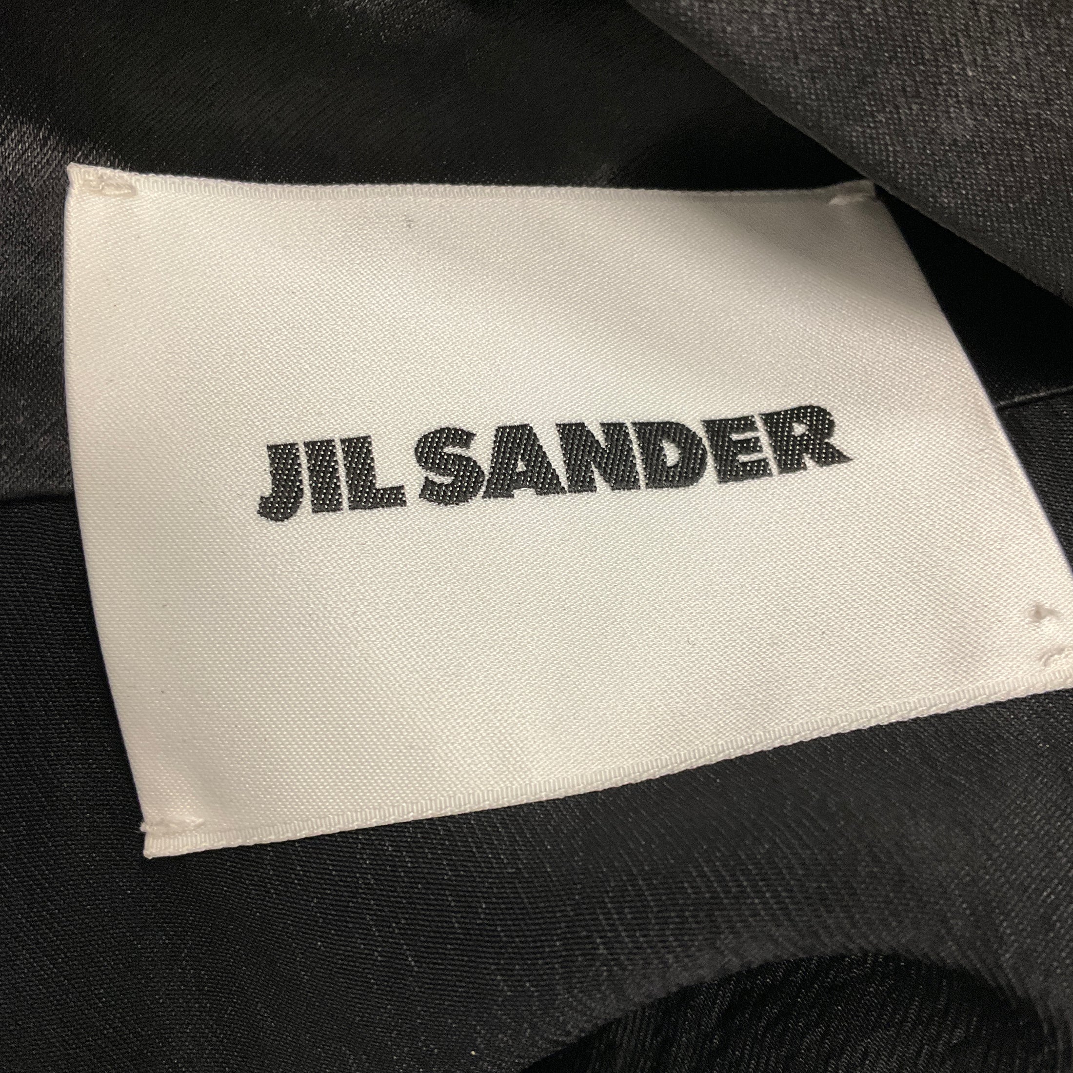 Jil Sander Black 2023 Sleeveless Satin Cocktail Dress