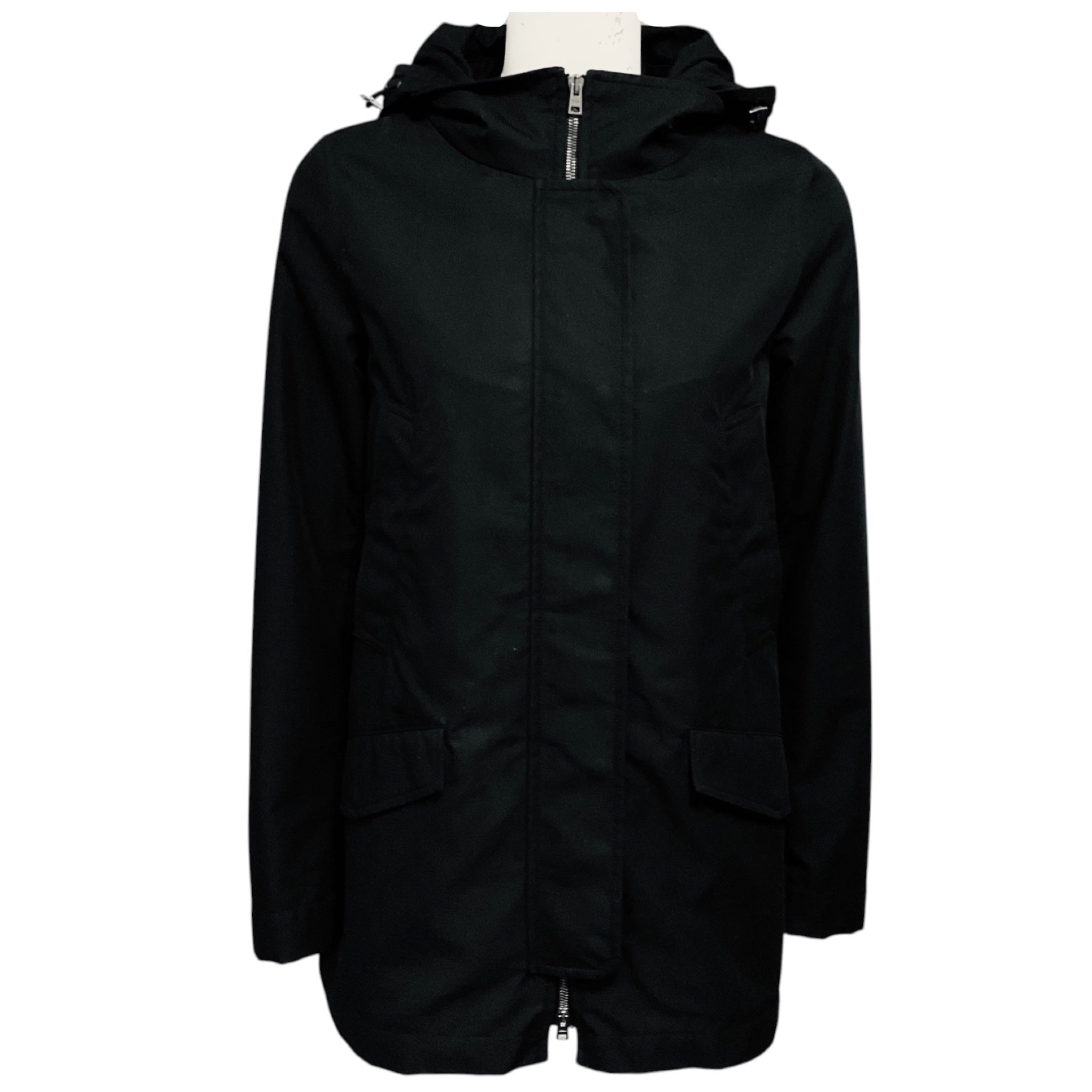 Herno Black Hooded Anorak Utility Jacket