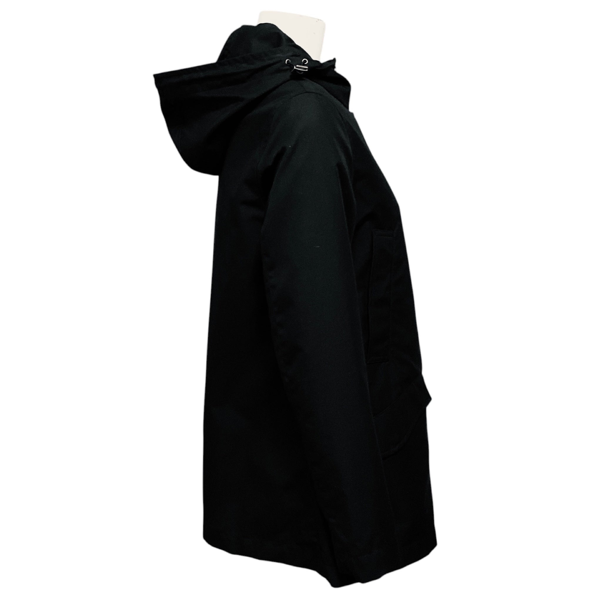 Herno Black Hooded Anorak Utility Jacket