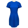 Load image into Gallery viewer, Victoria Beckham Royal Blue Short Sleeved Wool and Silk Crepe Mini Dress
