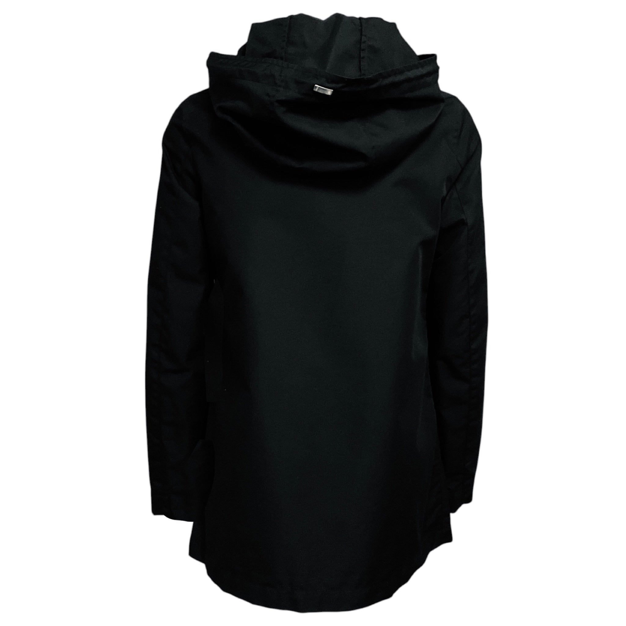 Herno Black Hooded Anorak Utility Jacket