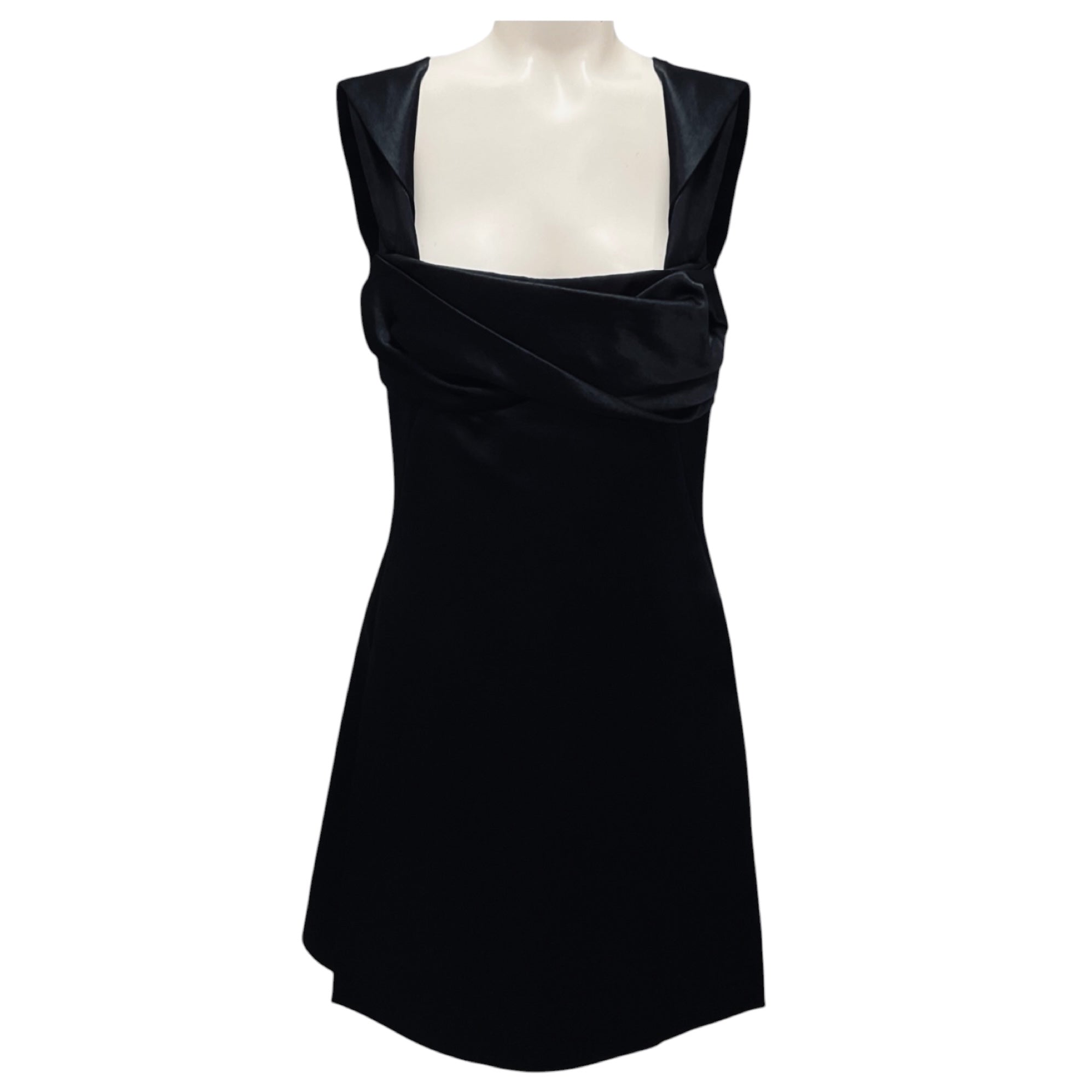 Jil Sander Black 2023 Sleeveless Satin Cocktail Dress