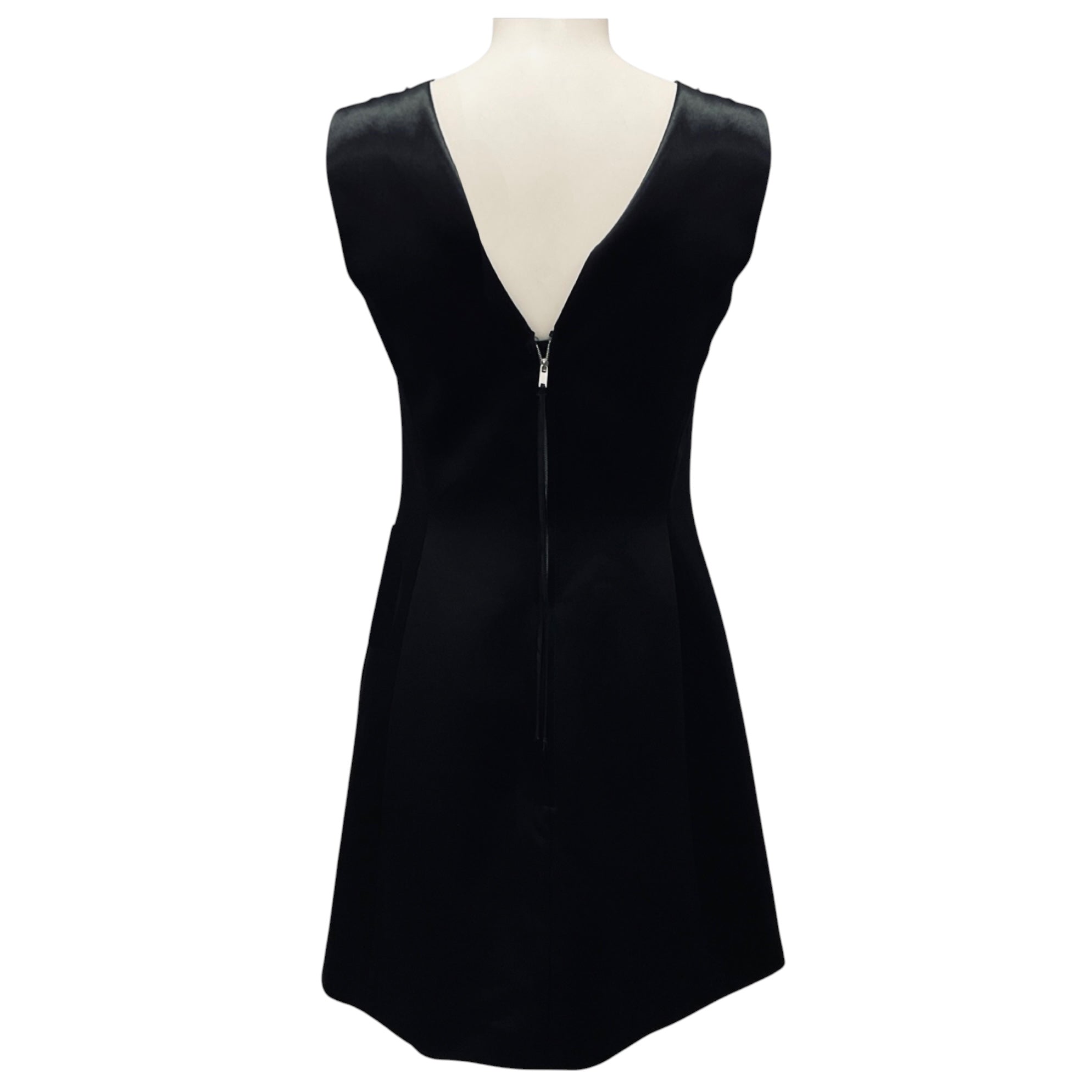 Jil Sander Black 2023 Sleeveless Satin Cocktail Dress