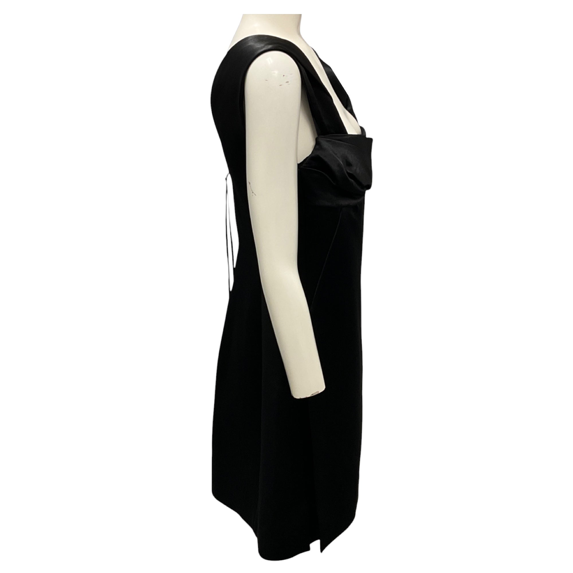 Jil Sander Black 2023 Sleeveless Satin Cocktail Dress