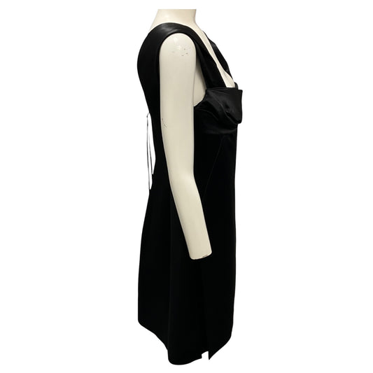 Jil Sander Black 2023 Sleeveless Satin Cocktail Dress